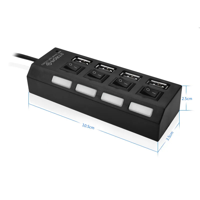 Adaptador USB HUB 2.0 de Alta Velocidade – 4/7 Portas