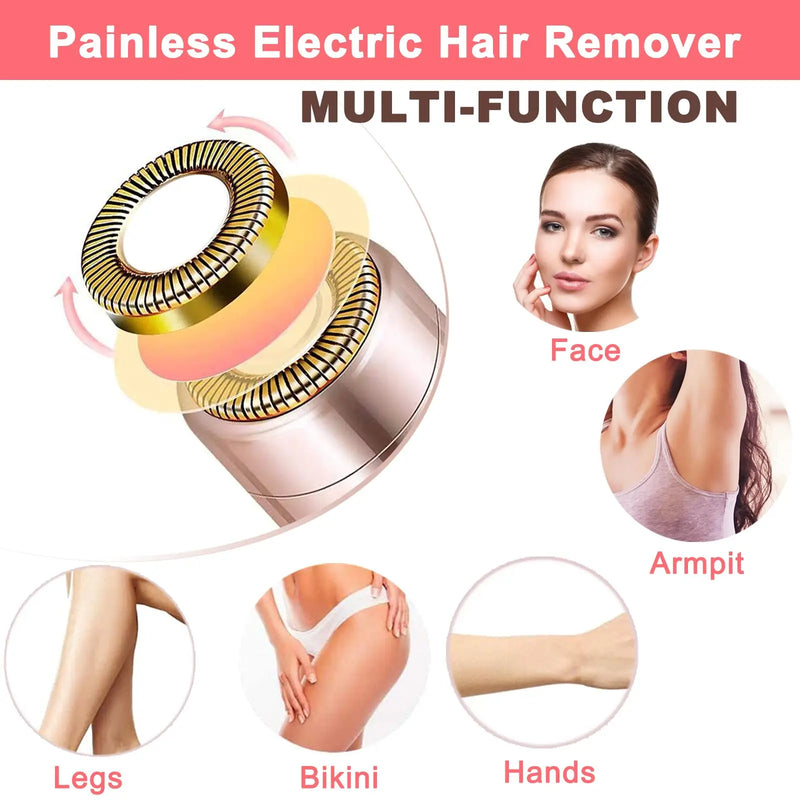Caneta Removedora de Pelos Facial Elétrico com Luz LED