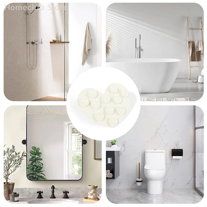 Coletor de Cabelos de Chuveiro em Silicone em Formato de Coração