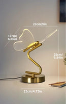Modern LED Butterfly Desk Lamp – Luz de Atmosfera Recarregável via USB