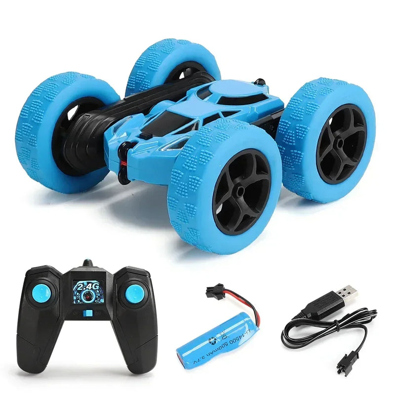 Carro Dublê RC 2.4GHz – Dupla Face, Rodas Giratórias 360°, Drift Off-Road Controle Remoto