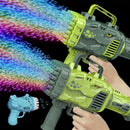 Máquina de Bolhas T-Rex Automática – 32 Furos, Luz LED, Brinquedo Infantil Divertido para Festa e Ar Livre