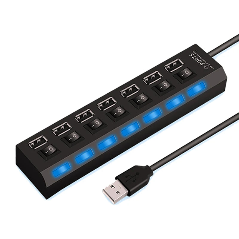 Adaptador USB HUB 2.0 de Alta Velocidade – 4/7 Portas