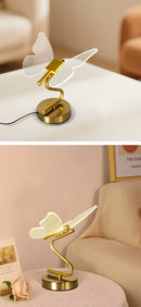Modern LED Butterfly Desk Lamp – Luz de Atmosfera Recarregável via USB
