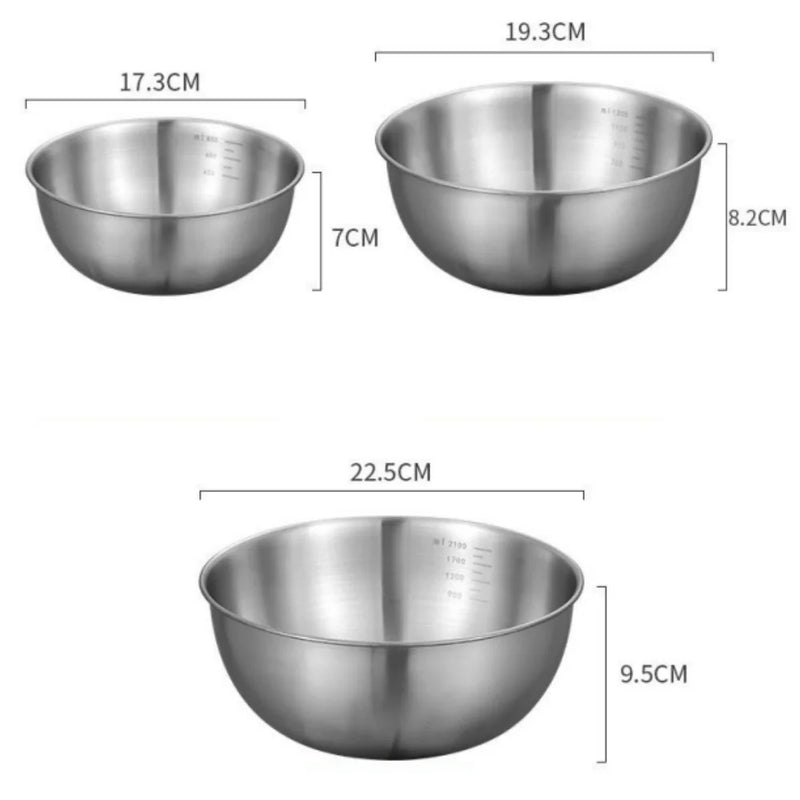 Conjunto Premium de Bowls de Inox